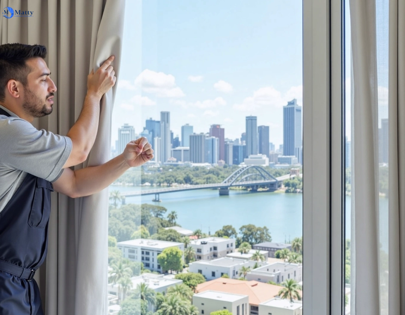 Professional curtain steam cleaning service hadfield-vic QLD by Matty Curtain Cleaning
